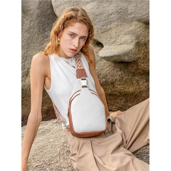 CLUCI Leather Small Crossbody Bags Sling Backpack Cross Body Bag for Women - Picture 2 of 7